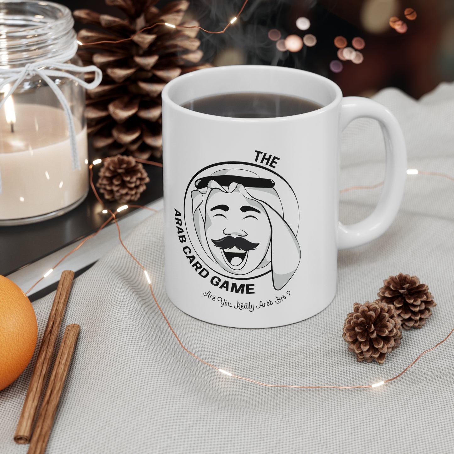 The Arab Card Game Ceramic Mug 11oz